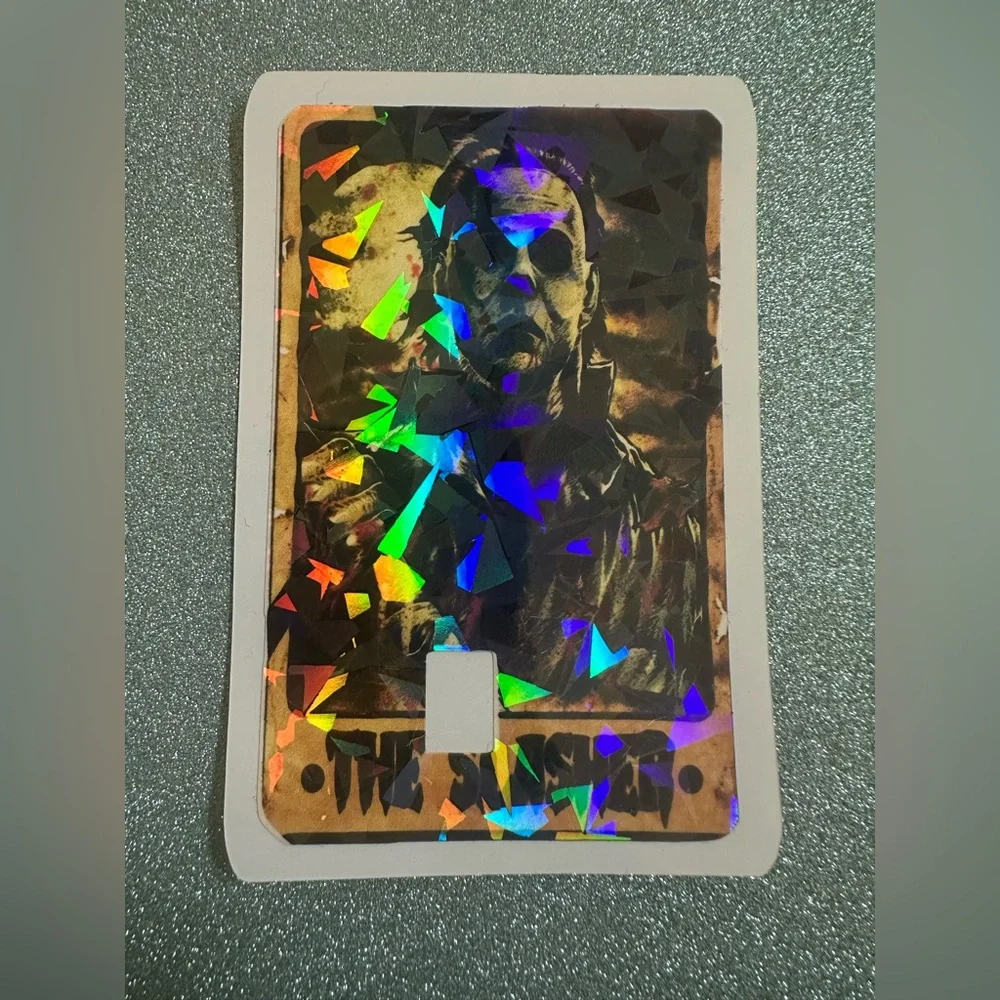 Holographic Art Credit Card Skin with Multicolor Design